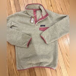 Patagonia Lightweight Synchilla Fleece Snap XS Heather Oatmeal NWT